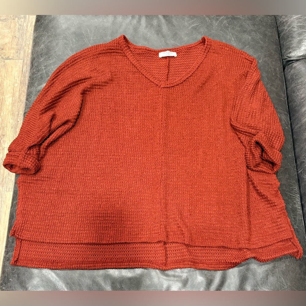 Zenana Outfitters Rust Oversized Sweater